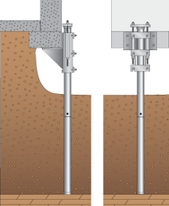 Steel piers for commercial foundation repair