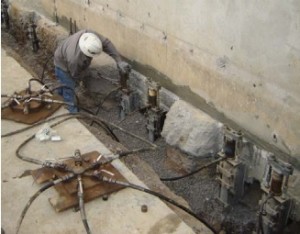 Commercial structural repair using steel piers